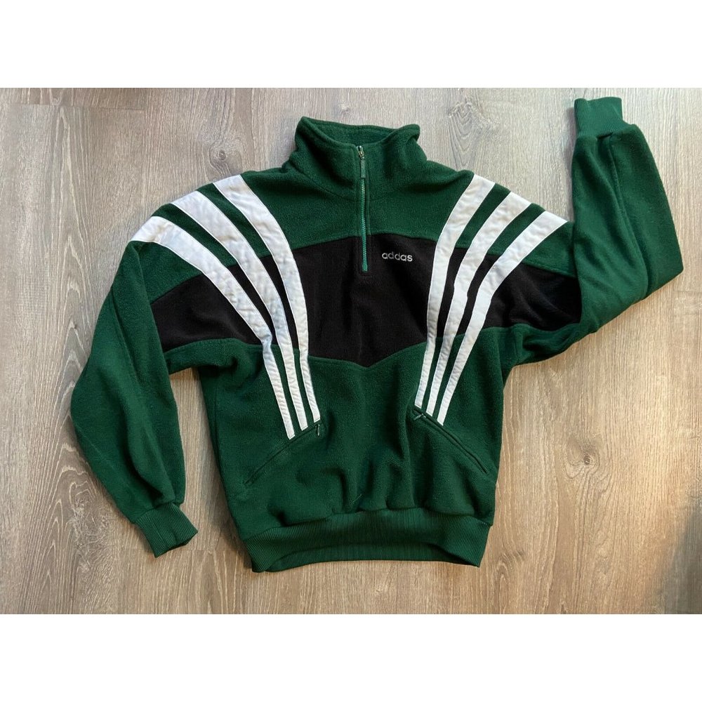 Adidas Retro Jacket Green and Black Size S